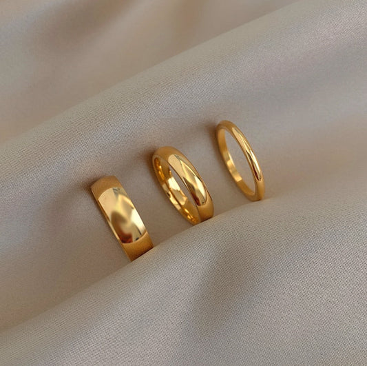 Edelstahl 18K Gold plattiert Silber Farbe Knöchel Ringe für Damen Minimalistische Gold Ringe für Frauen